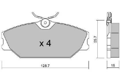 Комплект тормозных колодок (AISIN: BPRE-1013)